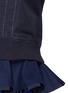 Detail View - Click To Enlarge - SACAI LUCK - Ruffle hem pinstripe sweatshirt