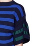 Detail View - Click To Enlarge - SACAI LUCK - Puff sleeve stripe sweater