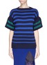 Main View - Click To Enlarge - SACAI LUCK - Puff sleeve stripe sweater
