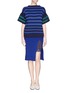 Figure View - Click To Enlarge - SACAI LUCK - Puff sleeve stripe sweater