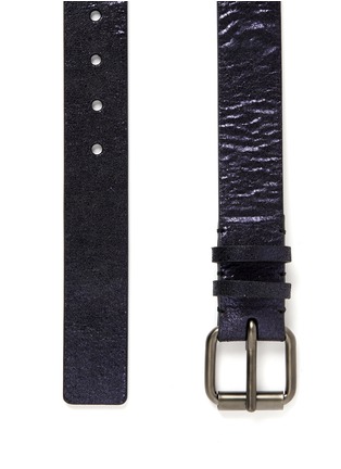 Detail View - Click To Enlarge - HAIDER ACKERMANN - Metallic leather belt 