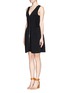 Figure View - Click To Enlarge - SANDRO - 'Ravage' zip front knit dress