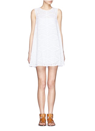 Main View - Click To Enlarge - MSGM - Baby doll eyelet dress