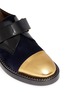 Detail View - Click To Enlarge - MARNI - Metallic toe cap calf hair leather shoes