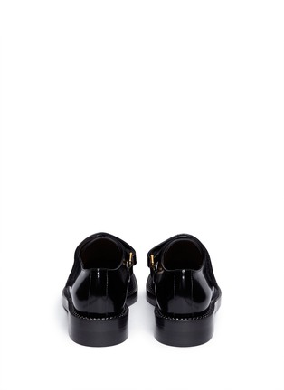 Back View - Click To Enlarge - MARNI - Metallic toe cap calf hair leather shoes