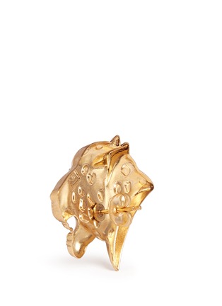 Detail View - Click To Enlarge - ELA STONE - 'Grace' leopard head earrings