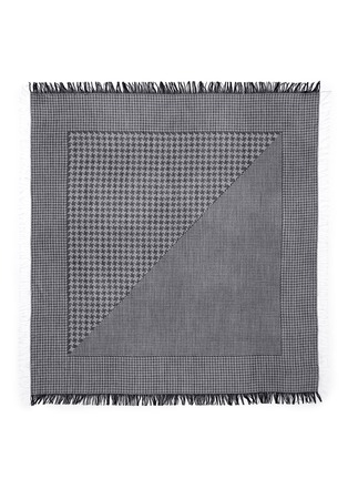 Detail View - Click To Enlarge - STELLA MCCARTNEY - Mix houndstooth star wool scarf