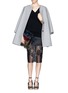 Figure View - Click To Enlarge - MARNI - Mixed feather clutch