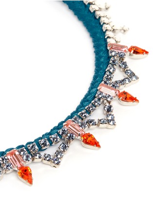 Detail View - Click To Enlarge - JOOMI LIM - Cotton braid crystal necklace