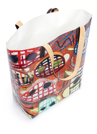 Detail View - Click To Enlarge - MARNI - x Christophe Joubert face painting print tote