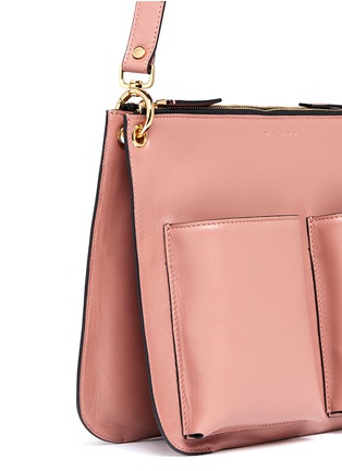 Detail View - Click To Enlarge - MARNI - 'Bandoleer' double pouch leather shoulder bag