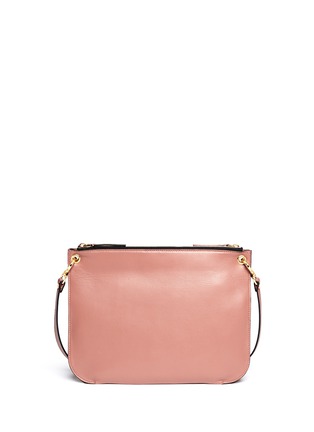 Back View - Click To Enlarge - MARNI - 'Bandoleer' double pouch leather shoulder bag