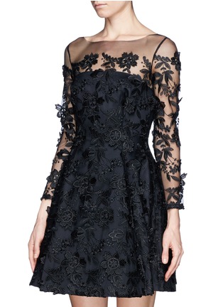 Front View - Click To Enlarge - CHICTOPIA - Floral lace dress