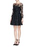 Figure View - Click To Enlarge - CHICTOPIA - Floral lace dress