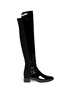 Main View - Click To Enlarge - STUART WEITZMAN - 'Fifo' elastic back patent leather boots