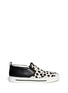 Main View - Click To Enlarge - MARC BY MARC JACOBS - 'Cute Kicks' Spot calf hair leather slip-ons 