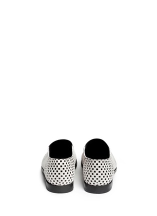 Back View - Click To Enlarge - OPENING CEREMONY - 'Marine' pixel print suede slip-ons
