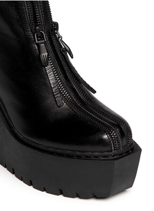 Detail View - Click To Enlarge - OPENING CEREMONY - 'Luna' double zip leather boots