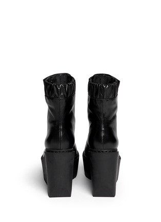 Back View - Click To Enlarge - OPENING CEREMONY - 'Luna' double zip leather boots