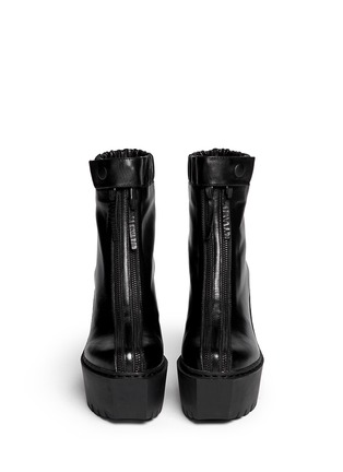 Figure View - Click To Enlarge - OPENING CEREMONY - 'Luna' double zip leather boots