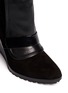 Detail View - Click To Enlarge - 10 CROSBY DEREK LAM - 'Karli' leather panel suede wedge boots