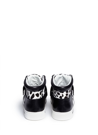 Back View - Click To Enlarge - MARC BY MARC JACOBS SHOES - 'Cute Kicks' Spot calf hair leather sneakers