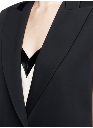 Detail View - Click To Enlarge - LANVIN - Padded shoulder tailored oversized long vest