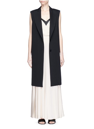 Main View - Click To Enlarge - LANVIN - Padded shoulder tailored oversized long vest