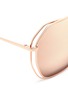 Detail View - Click To Enlarge - LINDA FARROW - Double wire rim octagonal mirror sunglasses