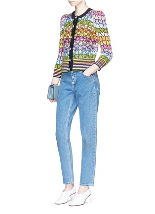 Figure View - Click To Enlarge - MARC JACOBS - Sequin heart jacquard cardigan