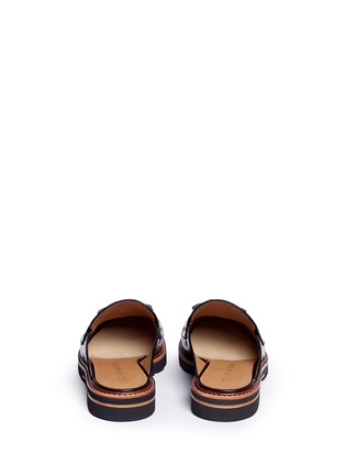 Back View - Click To Enlarge - STUART WEITZMAN - 'Outnup' tassel patent leather slide loafers