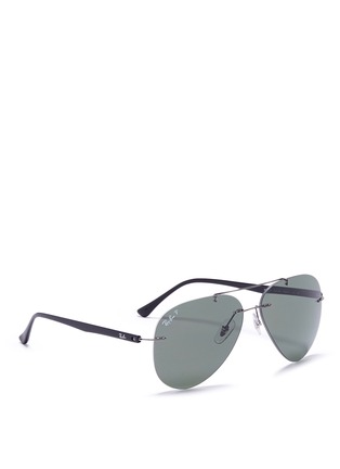Figure View - Click To Enlarge - RAY-BAN - 'Classic Aviator' metal sunglasses