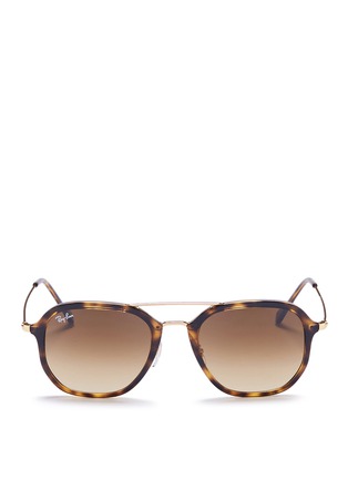 Main View - Click To Enlarge - RAY-BAN - RB4273' tortoiseshell acetate square sunglasses