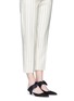 Figure View - Click To Enlarge - THE ROW - 'Coco' grosgrain ribbon kitten heel suede mules