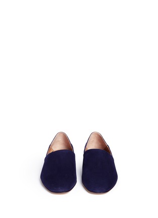 Front View - Click To Enlarge - THE ROW - 'Noelle' step-in heel suede slip-ons