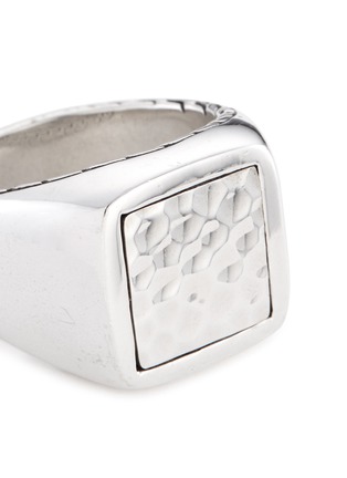 Detail View - Click To Enlarge - JOHN HARDY - Silver hammered signet ring