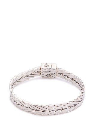 Figure View - Click To Enlarge - JOHN HARDY - Diamond silver weave effect link chain bracelet