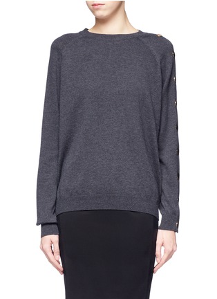 Main View - Click To Enlarge - GIVENCHY - Single buttoned sleeve sweater
