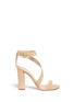 Main View - Click To Enlarge - ALEXANDER WHITE - 'Demi' asymmetric strap suede sandals