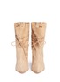 Front View - Click To Enlarge - ALEXANDER WHITE - 'Camille' wraparound ankle tie suede boots