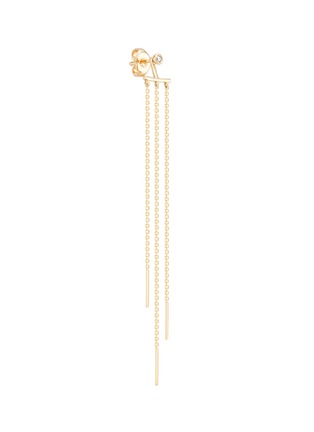 Main View - Click To Enlarge - OFÉE - Brindilles' diamond 18k yellow gold fringe chain drop single earring