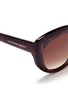 Detail View - Click To Enlarge - ALEXANDER MCQUEEN - Shell effect acetate cat eye sunglasses