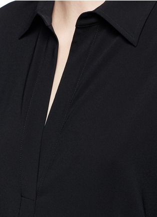 Detail View - Click To Enlarge - VINCE - Drop shoulder crepe dress