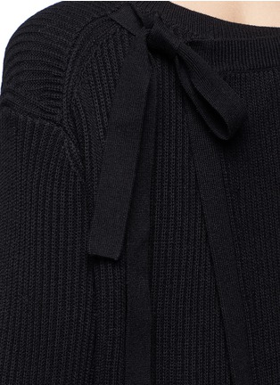 Detail View - Click To Enlarge - VINCE - Wrap back cashmere-cotton sweater