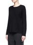 Front View - Click To Enlarge - VINCE - Wrap back cashmere-cotton sweater