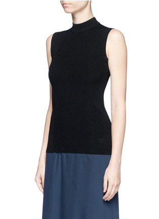 Front View - Click To Enlarge - VINCE - Mock neck rib knit tank top