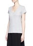 Front View - Click To Enlarge - VINCE - Relaxed fit Pima cotton V-neck T-shirt