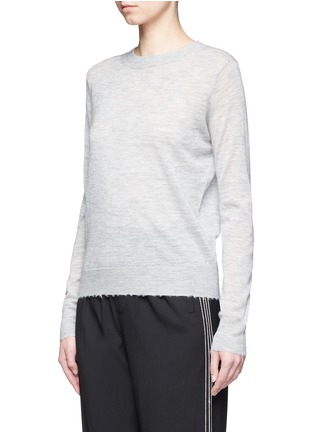 Front View - Click To Enlarge - VINCE - Distressed edge cashmere sweater