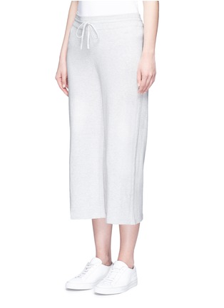 Front View - Click To Enlarge - VINCE - Drawstring waist cotton knit culottes