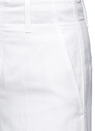 Detail View - Click To Enlarge - VINCE - High waist linen blend twill culottes